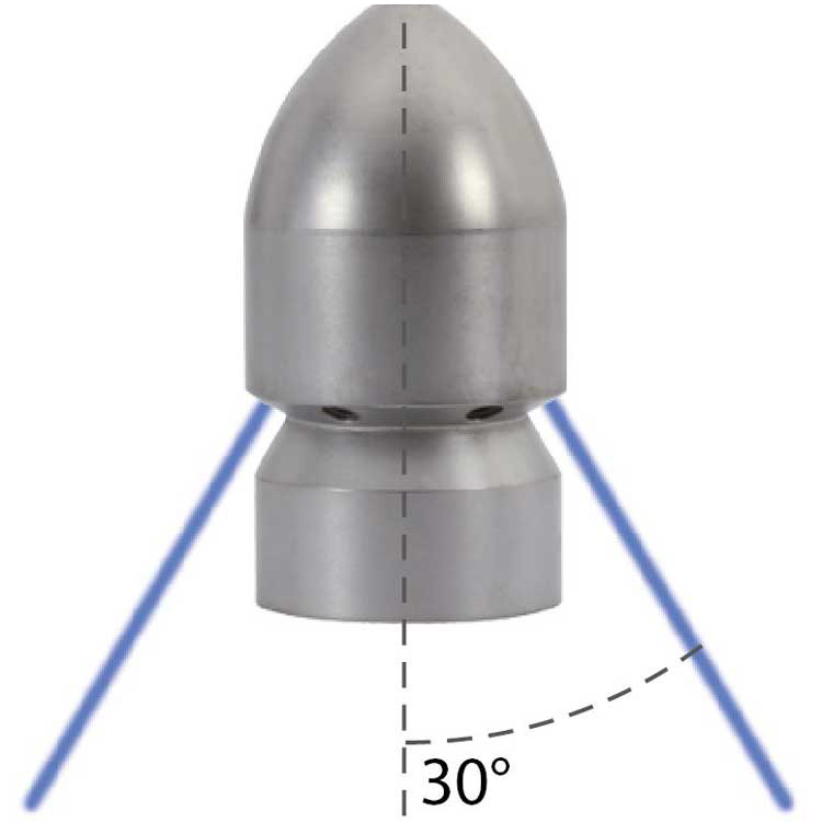 KANALIZAČNÍ TRYSKA 30° 3/8 "F 1XF; 4XR 060